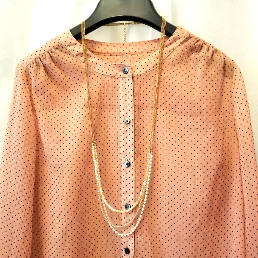 SPECIAL! 3/$12 Broadway & Broome Sheer Blouse - Picture 2 of 4